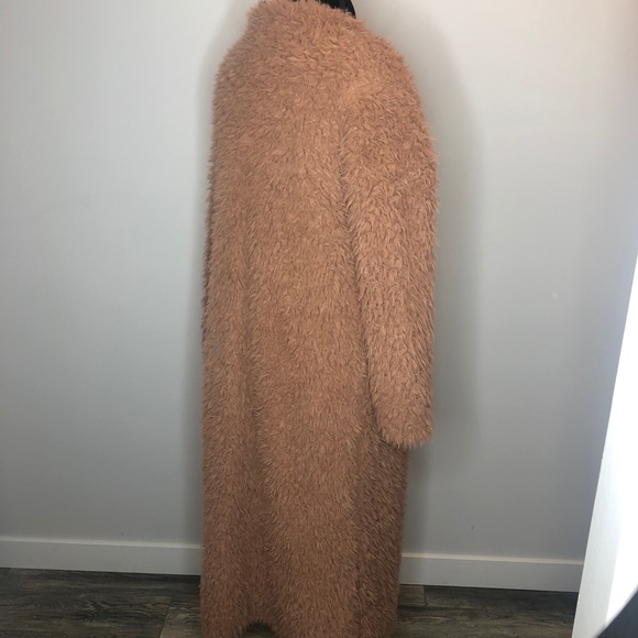 Boohoo Fuzzy Long Coat - Picture 4 of 6